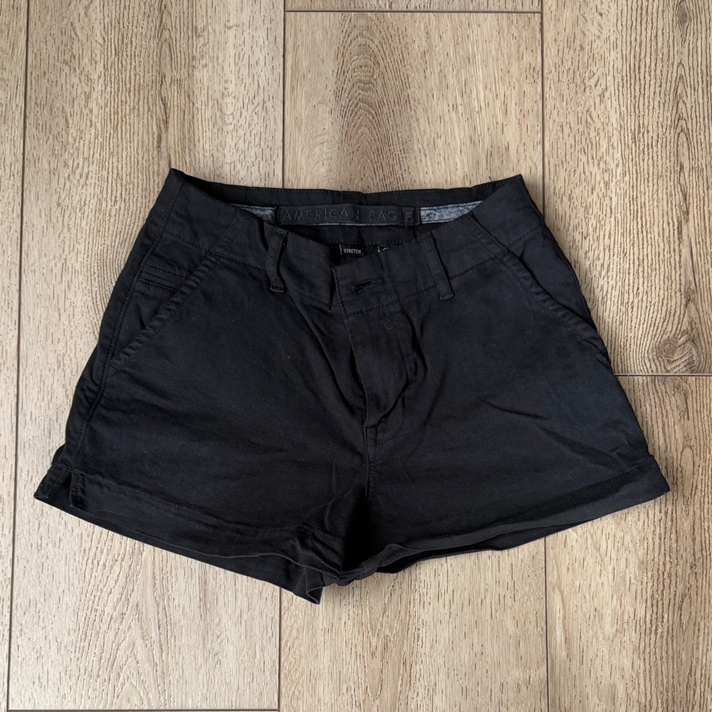 American Eagle Outfitters Black Women's Denim-Style Shorts